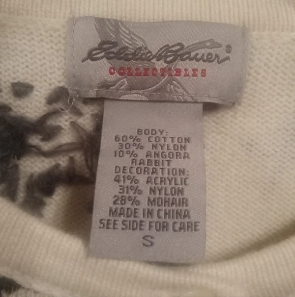 Eddie Bauer Collectibles Cotton Angora Blend Button Front Cardigan Size Small - Picture 7 of 7